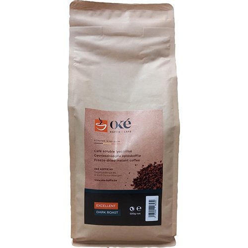 OKE Koffie Oké Koffie instant koffie Excellent dark roast, pak van 500 gram