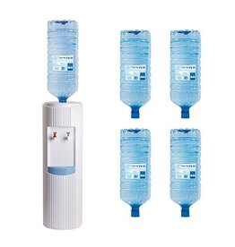 O-Water Kit O-water: 1 x Basic waterkoeler, wit (FWB2013), inclusief 6 x bronwater 18 l (FW189)
