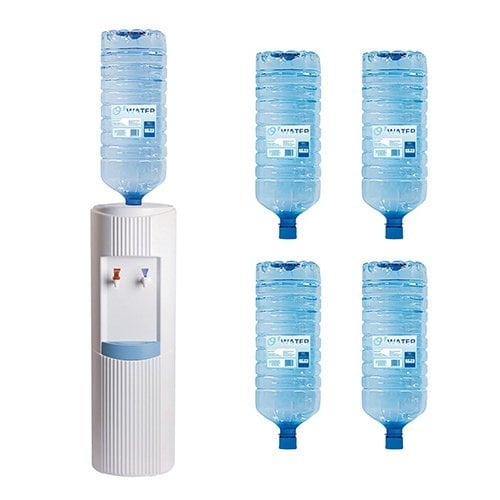 O-Water Kit O-water: 1 x Basic waterkoeler, wit (FWB2013), inclusief 6 x bronwater 18 l (FW189)