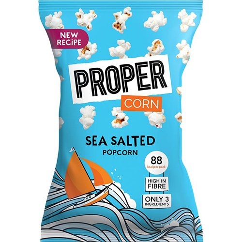 Proper Proper popcorn Sea Salt, zak van 20 g — levering per 12