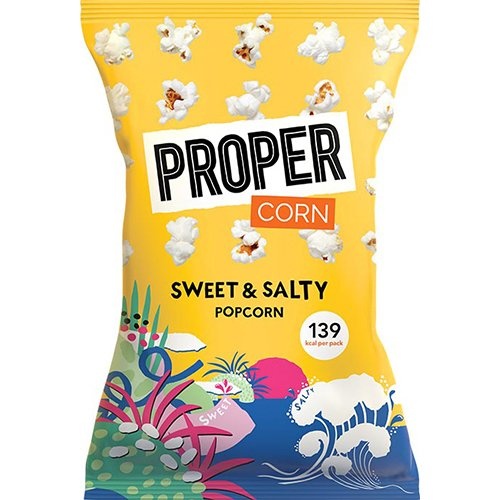 Proper Proper popcorn Sweet & Salty, zak van 30 g — levering per 12