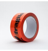 Rillprint Rillprint verpakkingstape PP: fragile, ft 48 mm x 66 m, oranje