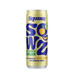 Sqwz SQWZ frisdrank Lemon Ginger BIO, blikje van 25 cl, pak van 12 stuks