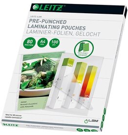 Leitz Leitz iLAM lamineerhoes ft A4, 160 micron (2 x 80 micron), geperforeerd, pak van 100 stuks