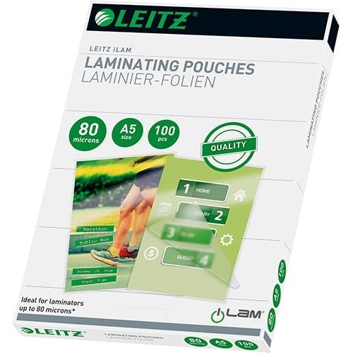 Leitz Leitz Eva lamineerhoes ft A5, 160 micron (2 x 80 micron), pak van 100 stuks