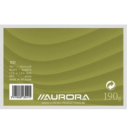 Aurora Aurora witte systeemkaarten, ft 10 x 15 cm, effen,  pak van 100 stuks