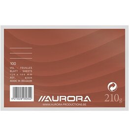 Aurora Aurora witte systeemkaarten, ft 10 x 15 cm, gelijnd, 210 g/m², pak van 100 stuks