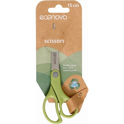 Econovo Econovo schaar, 15 cm, groen, op blister