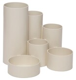 Maul MAULtubo pennenbak, 6 vaks, Ø 15 x 12,5 cm, voor 85% uit gerecycleerd PS, wit