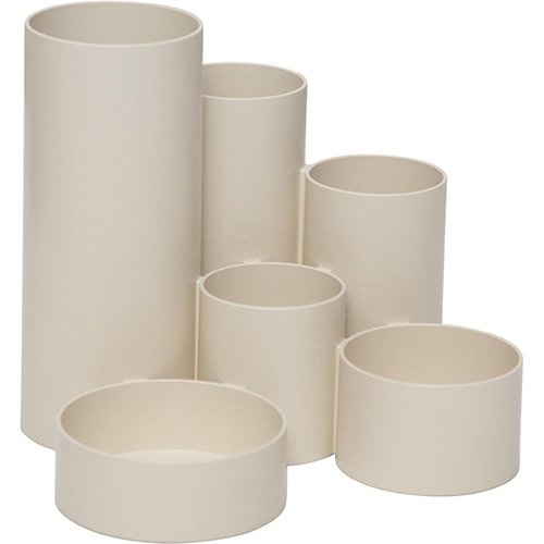 Maul MAULtubo pennenbak, 6 vaks, Ø 15 x 12,5 cm, voor 85% uit gerecycleerd PS, wit