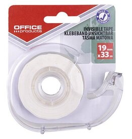Office Products OFFICE products plakband, 19 mm x 33m, transparant mat, blister met 1 afroller met 1 rolletje