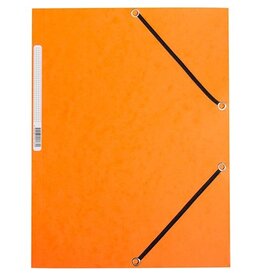 Q-CONNECT Q-CONNECT elastomap, A4, 3 kleppen en elastieken, oranje