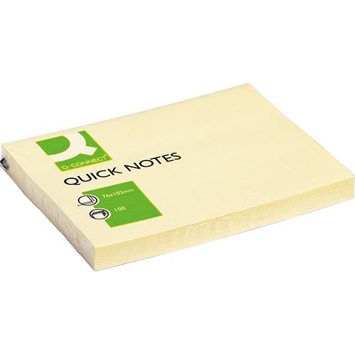 Q-CONNECT Q-CONNECT Quick Notes, ft 76 x 102 mm, 100 vel, geel