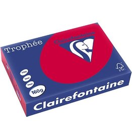 Clairefontaine Clairefontaine Trophée Intens, gekleurd papier, A4, 160 g, 250 vel, kersenrood