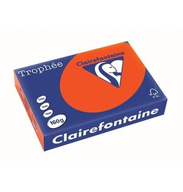 Clairefontaine Clairefontaine Trophée Intens, gekleurd papier, A4, 160 g, 250 vel, kardinaalrood