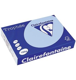 Clairefontaine Clairefontaine Trophée Pastel, gekleurd papier, A4, 160 g, 250 vel, blauw