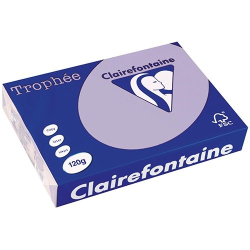 Clairefontaine Clairefontaine Trophée Pastel, gekleurd papier, A4, 120 g, 250 vel, lila