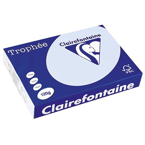 Clairefontaine Clairefontaine Trophée Pastel, gekleurd papier, A4, 120 g, 250 vel, azuurblauw