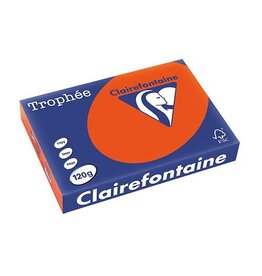 Clairefontaine Clairefontaine Trophée Intens, gekleurd papier, A4, 120 g, 250 vel, kardinaalrood
