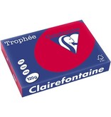 Clairefontaine Clairefontaine Trophée Intens, gekleurd papier, A4, 120 g, 250 vel, kersenrood