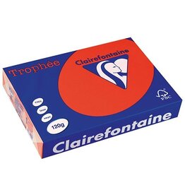 Clairefontaine Clairefontaine Trophée Intens, A4, 120g, 250 vel, koraalrood