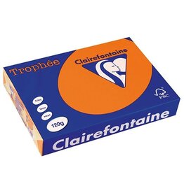Clairefontaine Clairefontaine Trophée Intens, gekleurd papier, A4, 120 g, 250 vel, feloranje