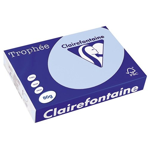 Clairefontaine Clairefontaine Trophée gekleurd papier, A4, 80 g, 500 vel, blauw