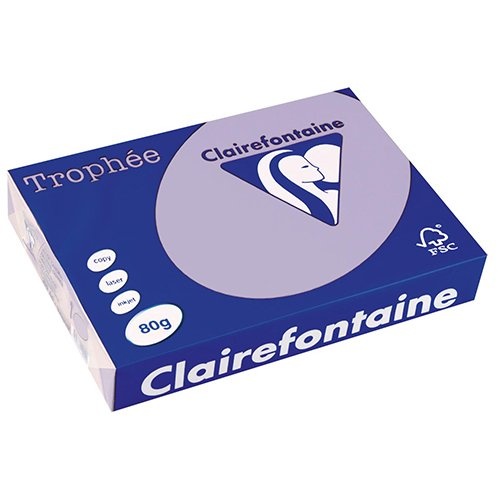 Clairefontaine Clairefontaine Trophée gekleurd papier, A4, 80 g, 500 vel, lila