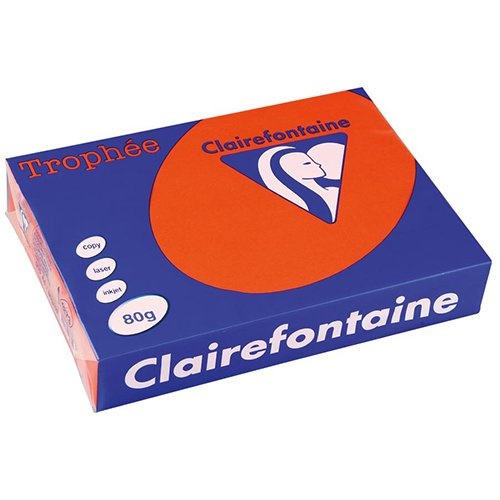 Clairefontaine Clairefontaine Trophée Intens, gekleurd papier, A4, 80 g, 500 vel, kardinaal rood