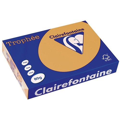 Clairefontaine Clairefontaine Trophée gekleurd papier, A4, 80 g, 500 vel, mokkabruin