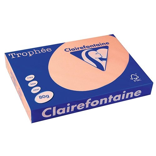 Clairefontaine Clairefontaine Trophée Pastel, gekleurd papier, A3, 80 g, 500 vel, zalm