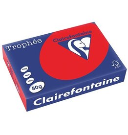 Clairefontaine Clairefontaine Trophée Intens, A4, 80g, 500 vel, koraal rood