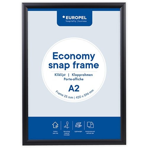 Europel Europel clicklijst Economy, 25 mm, ft A2, zwart