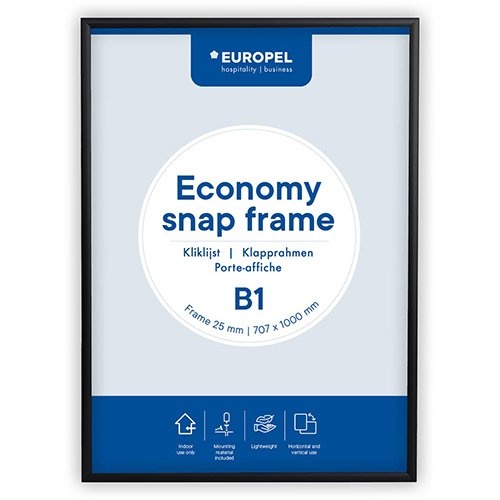 Europel Europel clicklijst Economy, 25 mm, ft B1, zwart