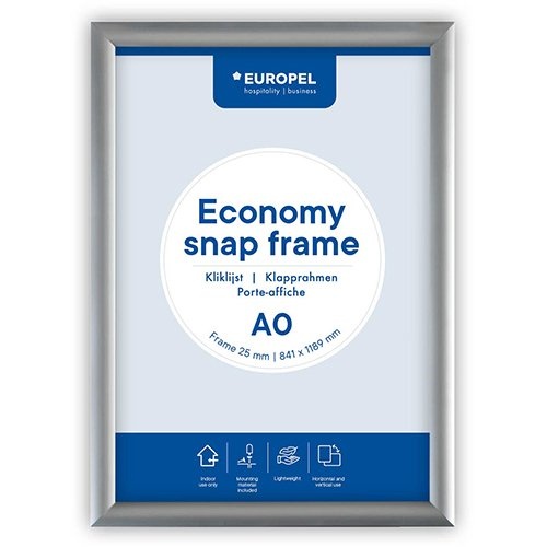 Europel Europel clicklijst Economy, 25 mm, ft A0, zilver