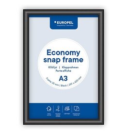 Europel Europel clicklijst Economy, 25 mm, ft A3, zwart