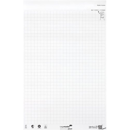 Legamaster Legamaster flipchartpapier Sketch ECO, ft 98 x 65 cm, geruit, 50 vel, pak van 2 stuks