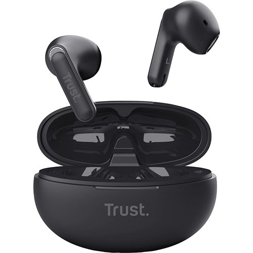 Trust Trust Yavi Bluetooth draadloze oortjes, noice cancelling earphones, zwart
