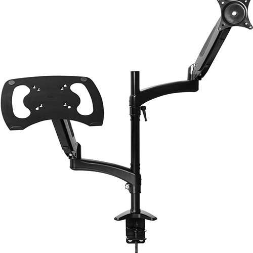 Trust Trust Mara monitorarm, dubbele arm met 1 laptoparm, zwart