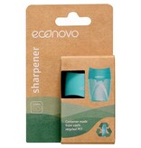 Econovo Econovo potloodslijper, met opvangbakje, 2 gaatjes, blauw