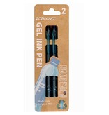 Econovo Econovo gelroller, 0,7 mm, blister van 2 stuks, zwart-blauw