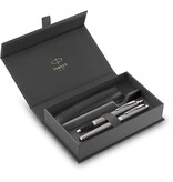 Parker Parker IM vulpen en balpen, duoset, giftbox en etui, zilver