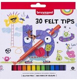 Bruynzeel Bruynzeel viltstiften, etui met 30 stuks