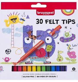 Bruynzeel Bruynzeel viltstiften, etui met 30 stuks
