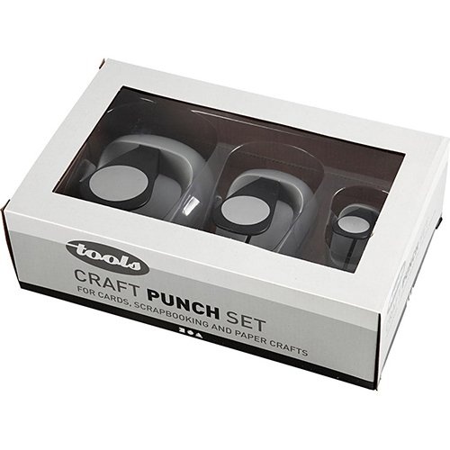 Merkloos Creativ Company ponsen set, cirkel, set van 3 stuks (25 - 49 - 75 mm)