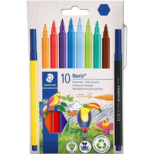 Staedtler Staedtler Noris viltstift, 10 stiften, karton etui