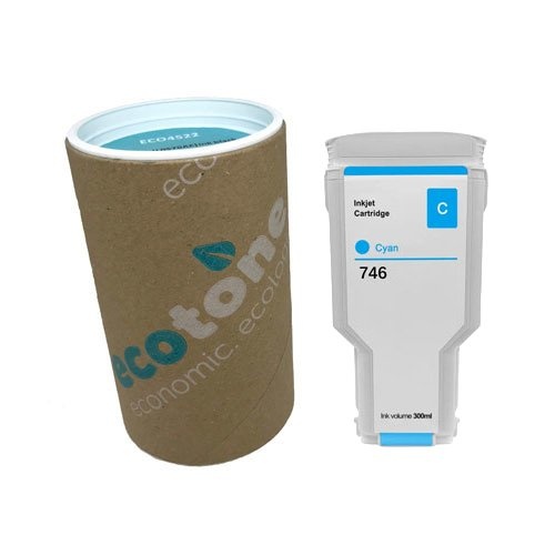 Ecotone Ecotone ink (replaces HP 746 P2V80A) cyan 300ml CC