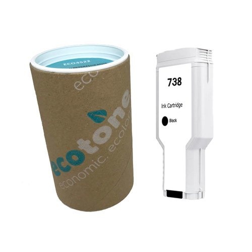 Ecotone Ecotone ink (replaces HP 738 498N4A) black 130ml CC