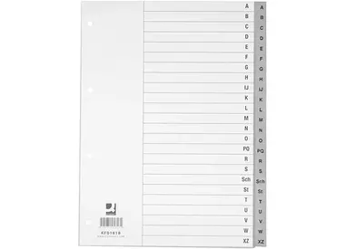 Alfabetische tabbladen