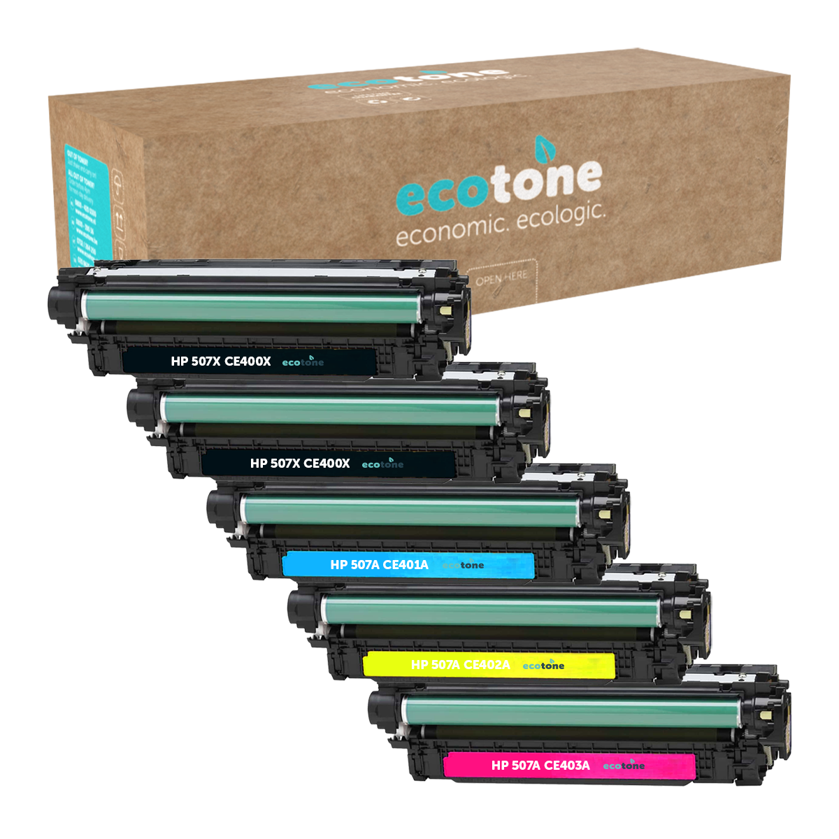 HP Ecopack (Replaces HP 507X/507A toner) 2xBL + 1xCMY  - (BL 2x11000 Pages) (CMY 3x6000 Pages)